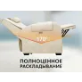 Массажное кресло реклайнер с подъемом FUJIMO LOUNGE UP F7003 ULFL Айвори (Orlando 1) - Фото 3