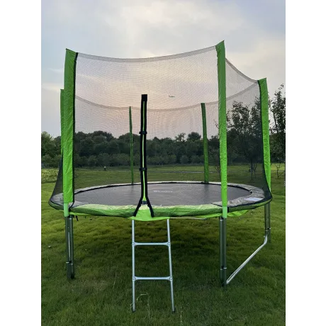 Батут FunFit 8 FT 252 см PRO зеленый - Фото 3