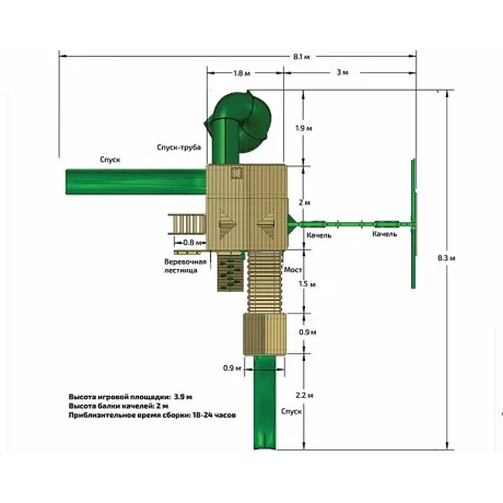 Детский игровой комплекс PlayNation Горец 3 - Фото 11