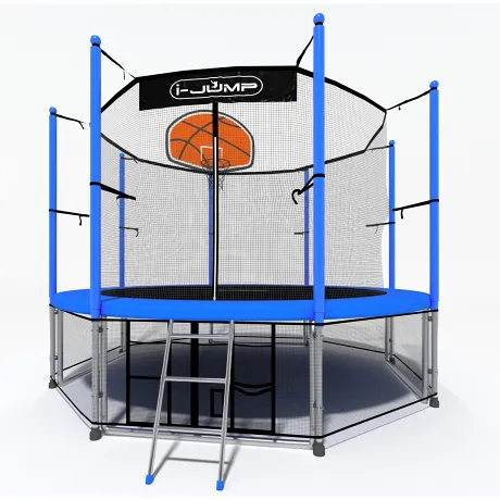 Батут i-Jump Basket 8ft blue - Фото 3