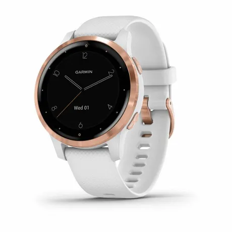 Смарт-часы с GPS Garmin VIVOACTIVE 4S белые с золотистым безелем