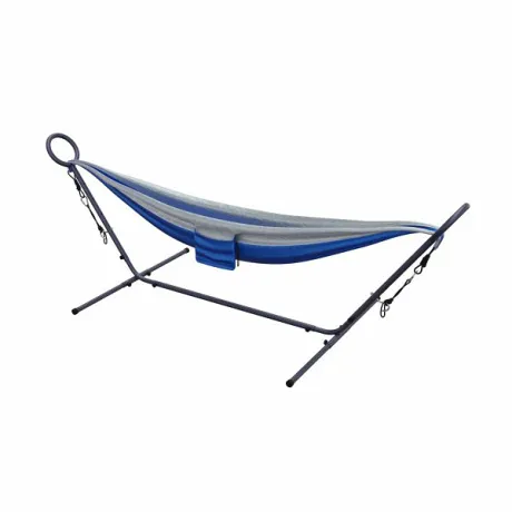 Гамак EVO FITNESS Jungle с каркасом, синий - Фото 3