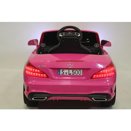 Электромобиль RiverToys MERCEDES-BENZ SL500 (розовый) - Фото 9