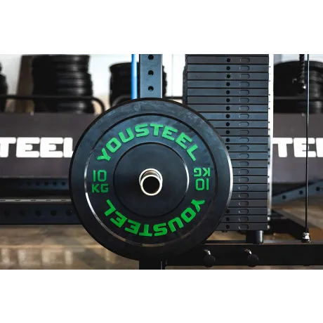 Диски для штанги каучуковые бамперные Yousteel черные 10 кг