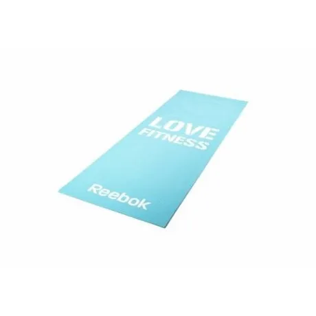 Тренировочный коврик (мат) для фитнеса тонкий Love (голубой) RAMT-11024BLL