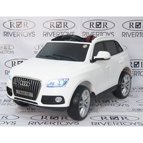 Электромобиль RiverToys AUDI Q5 White - Фото 3