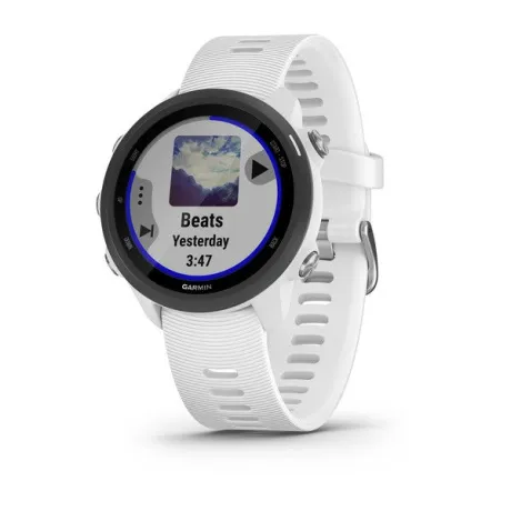 Смарт-часы с GPS Garmin FORERUNNER 245 Music белый с белым ремешком
