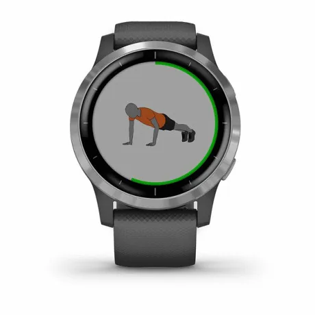 Смарт-часы с GPS Garmin VIVOACTIVE 4 серые с серебристым безелем - Фото 7