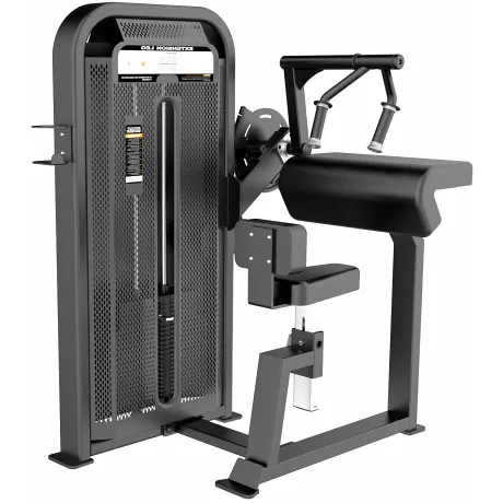 Трицепс-машина сидя. Прямая парта DHZ Seated Tricep - Flat Стек 64 кг E-5027