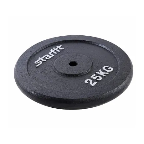 Диск чугунный Starfit BB-204 25 кг, d=26 мм, черный