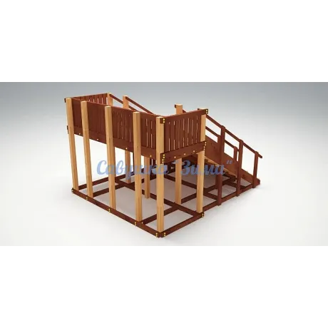 Зимняя деревянная горка Савушка "Зима-4" - Фото 6