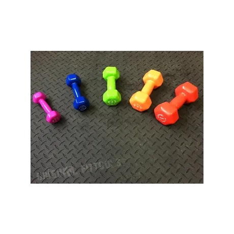 Гантель Original Fittools в виниловой оболочке 5 кг (Цвет - красный) - Фото 3