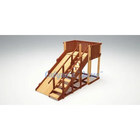Зимняя деревянная  горка Савушка "Зима-3" - Фото 7