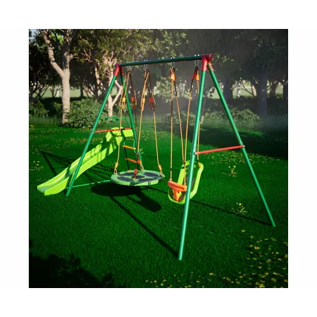 Детский комплекс DFC MULTIPLAY качели: гнездо, для малышей; горка - Фото 9