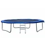Батут JUNHOP 8 Комплект с защитной сетью и лестницей синий - Фото 3