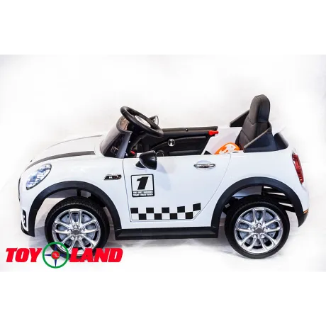 Электромобиль ToyLand Mini Cooper HL 198 белый - Фото 4