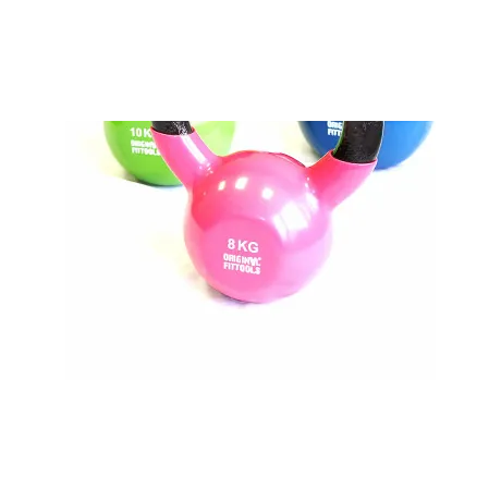 Гиря Original Fittools 8 кг обрезиненная цветная FT - Фото 4