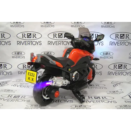 Электромотоцикл RiverToys E222KX красный - Фото 4