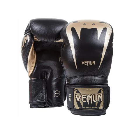Перчатки боксерские Venum Giant 3.0 Black/Gold Nappa Leather