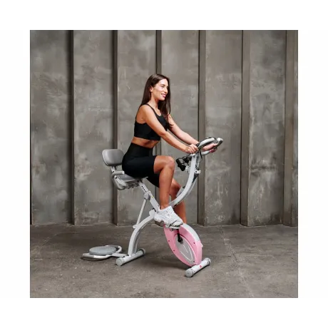 Велотренажер X-Bike DFC DavCreator Max PRO, бело-розовый - Фото 19