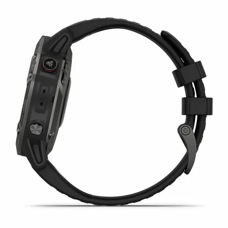 Часы Garmin FENIX 6 Sapphire серый с черным ремешком - Фото 2