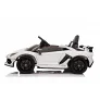 Детский электромобиль RiverToys Lamborghini Aventador SVJ (A333MP) белый - Фото 7