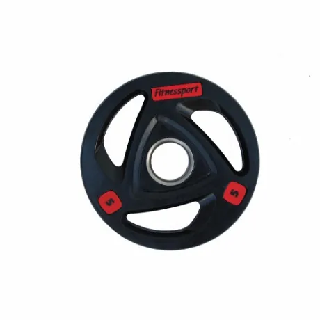 Диск олимпийский обрезиненный черный Fitnessport RCP17-5