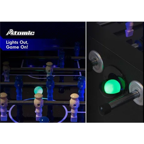 Настольный футбол (кикер) Atomic «Azure» (148x78x87 см, черный) - Фото 3