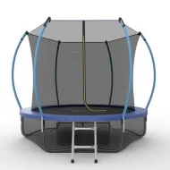 Каркасный батут EVO JUMP Internal 8ft (Blue) с внутренней сеткой и лестницей + нижняя сеть
