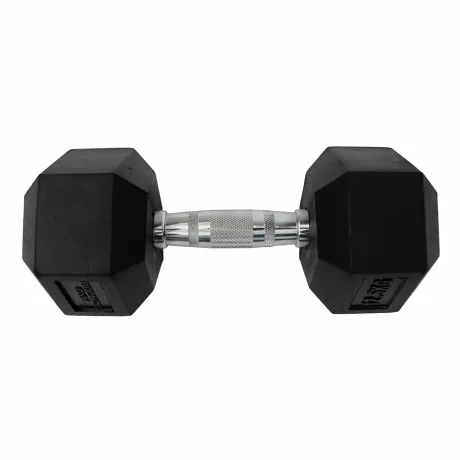 Набор гексагональных обрезиненных гантелей Bronze Gym 27,5-50 кг - 10 пар, шаг 2,5 кг - Фото 3
