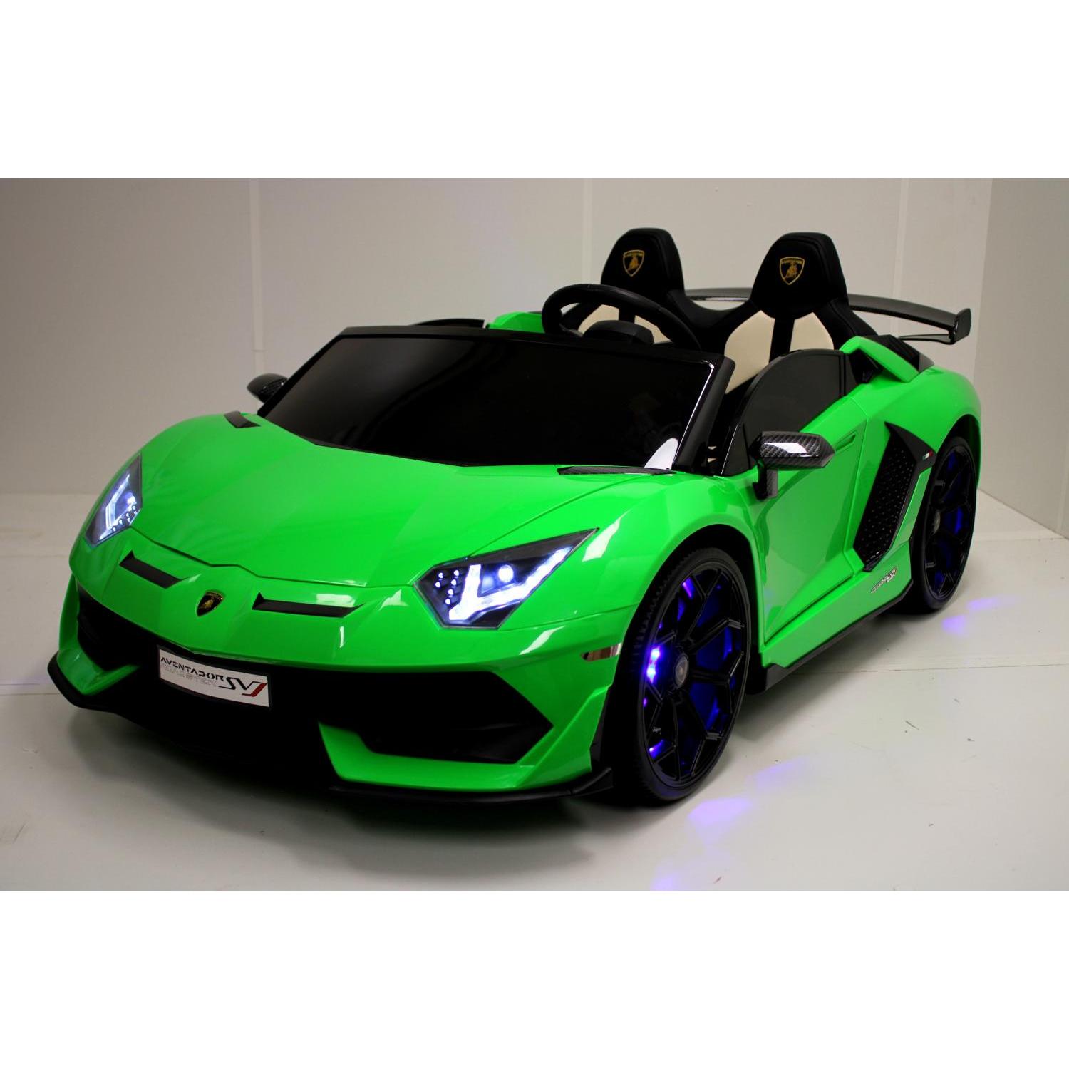Детский электромобиль Lamborghini Aventador SVJ (A111MP) зеленый - купить в  Москве за 47992 руб. | «GiperSport»