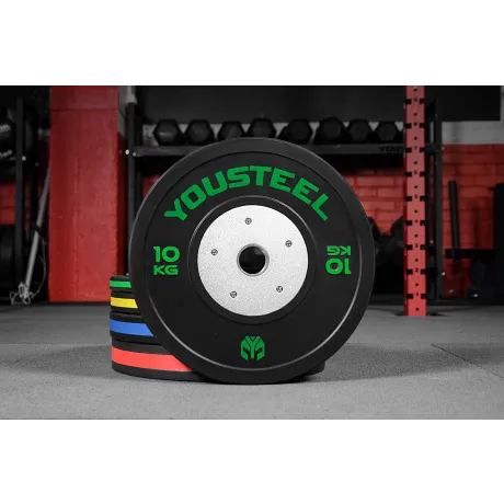 Диски Yousteel чёрный/зеленый 10 кг