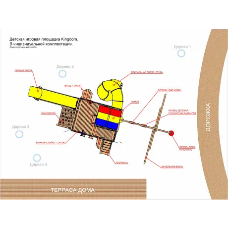 Детская площадка Rainbow Play Sistems Циркус Турбо Кастл 2018 V ДК - Фото 7