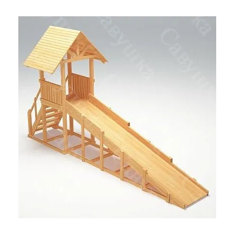 Зимняя деревянная горка Савушка "Зима wood-5"