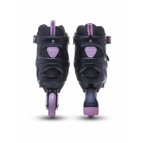 Ролики раздвижные Atemi, AIS01AM, M (34-37), PU72, 82A, ABEC-7 Carbon, SB, черно-розовые - Фото 3