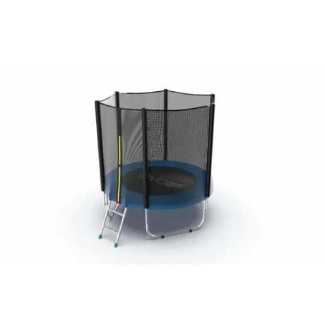 Батут с внешней сеткой и лестницей EVO Jump External 6ft (Blue) - Фото 2