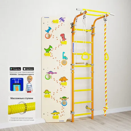 Шведская стенка ROMANA Next 1 + скалолаз NEW! ДСКМ-2С-8.06.Г1.490.18-24 - Фото 3