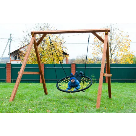 Качели "Выше всех" деревянные - Фото 5
