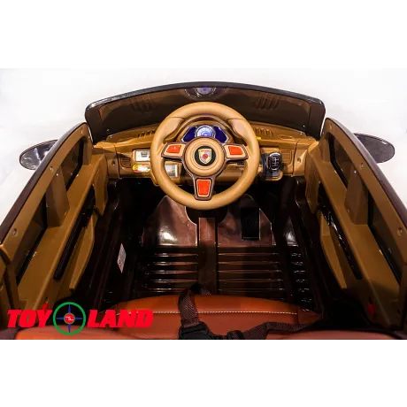 Электромобиль ToyLand Porsche Macan QLS 8588 коричневый - Фото 7