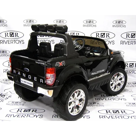 Электромобиль RiverToys NEW FORD RANGER 4WD (черный глянцевый) - Фото 7