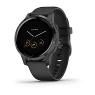 Смарт-часы с GPS Garmin VIVOACTIVE 4S черные с серым безелем