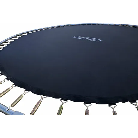 Батут JUNHOP 10 Комплект с защитной сетью и лестницей зеленый - Фото 5