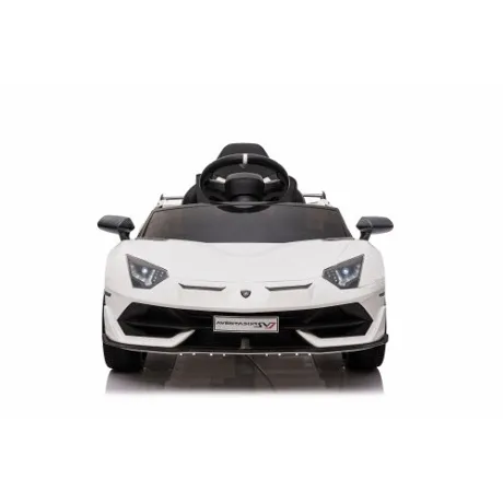 Детский электромобиль RiverToys Lamborghini Aventador SVJ (A333MP) белый - Фото 9
