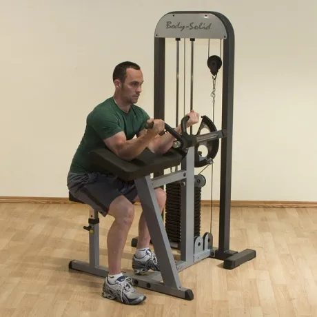 Блочный тренажер Body Solid бицепс-трицепс с весовым стеком 95 кг - Фото 8