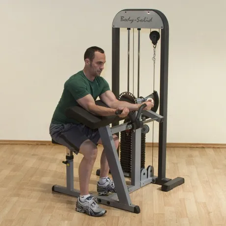 Блочный тренажер Body Solid бицепс-трицепс с весовым стеком 95 кг - Фото 7