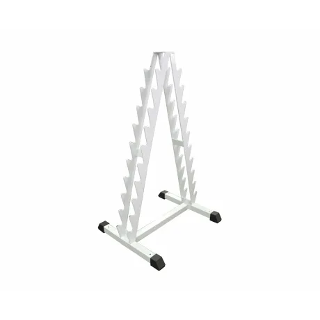 Стойка для хранения хромир. гантелей фитнес на 10 пар белая