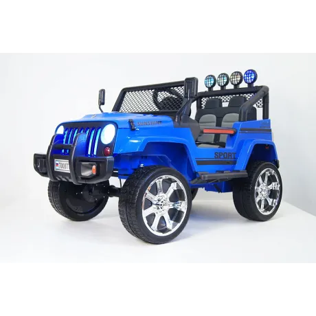 Электромобиль RiverToys JEEP T008TT (синий) - Фото 6