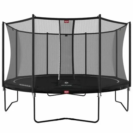 Батут BERG Favorit Regular 430 Black + защитная сетка Safety Net Comfort