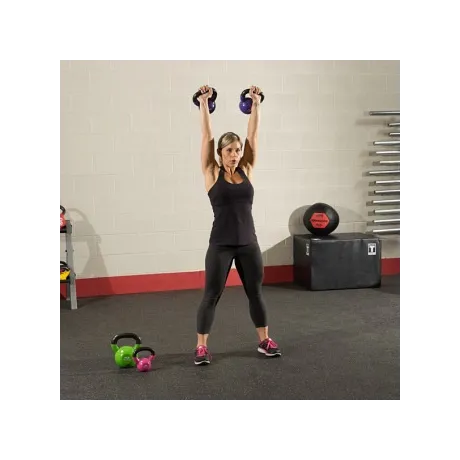 Набор гирь Body Solid 56,6 кг (125LB) цветных обрезиненных - Фото 7