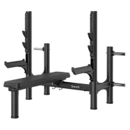 Олимпийская горизонтальная скамья для жима (со страховочными опорами) Smith RE6004